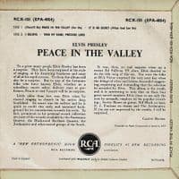 ELVIS PRESLEY Peace In The Valley EP Vinyl Record 7 Inch RCA Victor 1964 RCX 101 Black/Silver Label