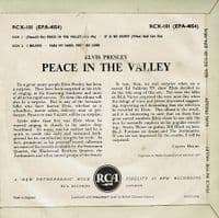 ELVIS PRESLEY Peace In The Valley EP Vinyl Record 7 Inch RCA Victor 1964 RCX-101 Picture Sleeve 45