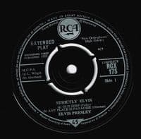 ELVIS PRESLEY Strictly Elvis EP Vinyl Record 7 Inch RCA 1961 RCX 175 Laminated Picture Sleeve 45rpm