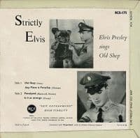 ELVIS PRESLEY Strictly Elvis EP Vinyl Record 7 Inch RCA 1961 RCX 175 Laminated Picture Sleeve 45rpm
