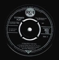ELVIS PRESLEY Strictly Elvis EP Vinyl Record 7 Inch RCA 1961 RCX-175 Original UK Pressing Pic Sleeve