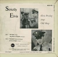 ELVIS PRESLEY Strictly Elvis EP Vinyl Record 7 Inch RCA 1961 RCX-175 Original UK Pressing Pic Sleeve