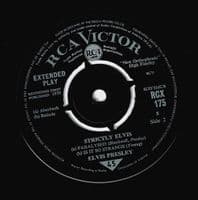 ELVIS PRESLEY Strictly Elvis EP Vinyl Record 7 Inch RCA Victor 1964 RCX 175 Small Silver Spot Label