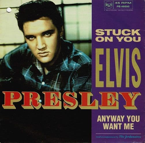 ELVIS PRESLEY Stuck On You Vinyl Record 7 Inch RCA 1987