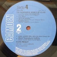 ELVIS PRESLEY The Wonderful World Of Elvis Vinyl Record LP Camden 1981