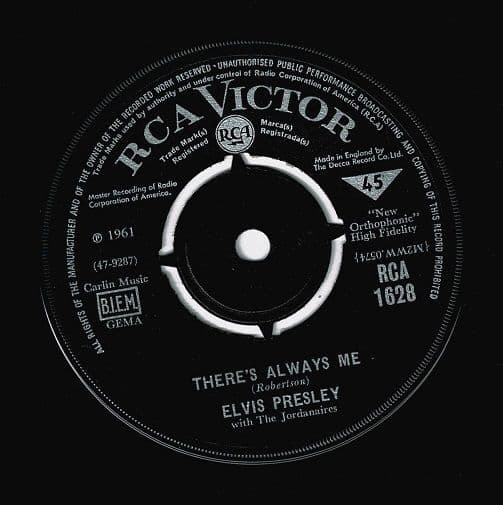 ELVIS PRESLEY There s Always Me Vinyl Record 7 Inch RCA Victor 1967