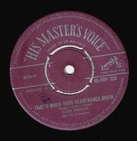 ELVIS PRESLEY WITH THE JORDANAIRES All Shook Up Vinyl Record 7 Inch HMV 1957 45- POP 359 UK Pressing