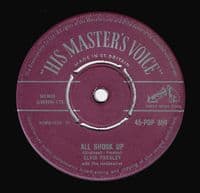 ELVIS PRESLEY WITH THE JORDANAIRES All Shook Up Vinyl Record 7 Inch HMV 1957 POP 359 UK Silver Print