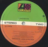 EMERSON, LAKE & PALMER (ELP) Love Beach Vinyl Record LP Atlantic 1978