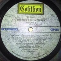 EMERSON, LAKE & PALMER (ELP) Trilogy Vinyl Record LP Canadian Cotillion 1972