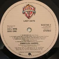 EMMYLOU HARRIS Last Date Vinyl Record LP Warner Bros. 1982