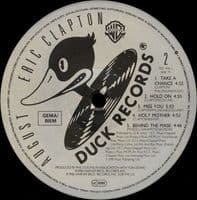 ERIC CLAPTON August Vinyl Record LP Duck 1986