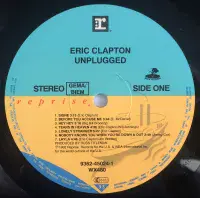 ERIC CLAPTON Unplugged Vinyl Record LP Reprise 1992 Original Alsdorf Sterling 1st Press