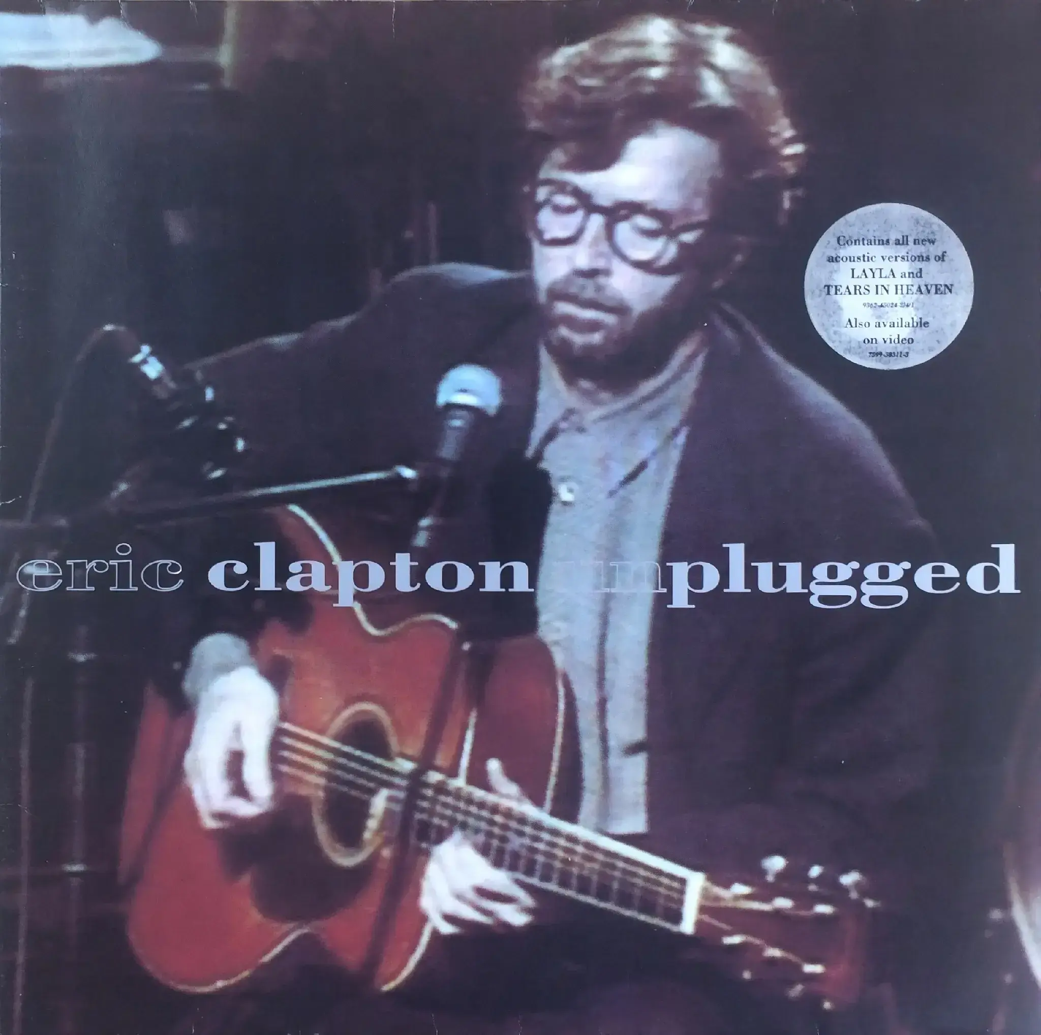 ERIC CLAPTON Unplugged Vinyl Record LP Reprise 1992 Original