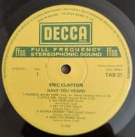 ERIC CLAPTON WITH JOHN MAYALL'S BLUESBREAKERS Steppin' Out Vinyl Record LP Decca