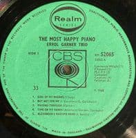 ERROLL GARNER TRIO The Most Happy Piano Vinyl Record LP CBS Realm