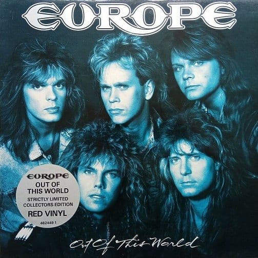 EUROPE Out Of This World Vinyl Record LP Epic 1988 Red Vinyl