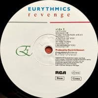 EURYTHMICS Revenge Vinyl Record LP RCA 1986