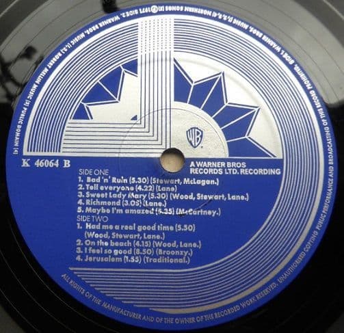 FACES Long Player Vinyl Record LP Warner Bros 1971