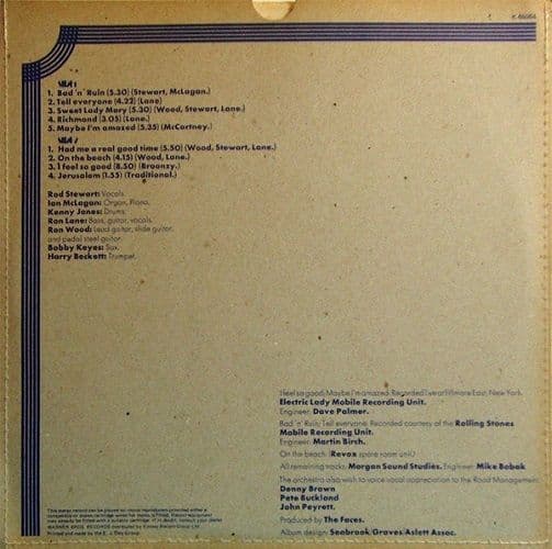FACES Long Player Vinyl Record LP Warner Bros 1971