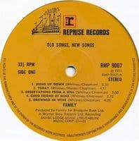 FAMILY Old Songs, New Songs Vinyl Record LP Reprise 1971