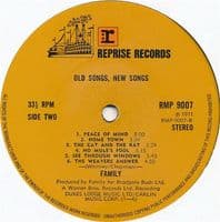 FAMILY Old Songs, New Songs Vinyl Record LP Reprise 1971