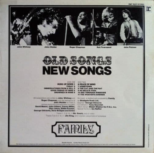 FAMILY Old Songs, New Songs Vinyl Record LP Reprise 1971