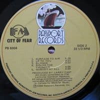 FM City Of Fear Vinyl Record LP US Passport 1980