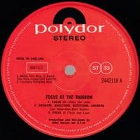 FOCUS Focus At The Rainbow Vinyl Record LP Polydor 1973