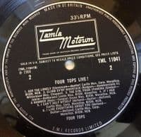 FOUR TOPS Four Tops Live! Vinyl Record LP Tamla Motown 1966