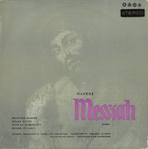 FREDERIC JACKSON (LSO) Handel: Messiah Excerpts Vinyl Record LP Saga 1962