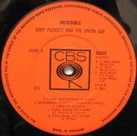 GARY PUCKETT & THE UNION GAP Incredible Vinyl Record LP CBS 1968.