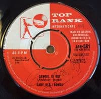 GARY U.S. BONDS School Is Out Vinyl Record 7 Inch Top Rank 1961 Signed 45 Single JAR-581 Original