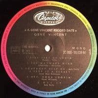 GENE VINCENT A Gene Vincent Record Date Vinyl Record LP French Capitol.