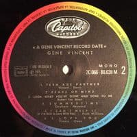 GENE VINCENT A Gene Vincent Record Date Vinyl Record LP French Capitol.