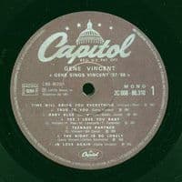 GENE VINCENT Gene Sings Vincent '57-'59 Vinyl Record LP French Capitol 1981