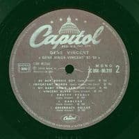 GENE VINCENT Gene Sings Vincent '57-'59 Vinyl Record LP French Capitol 1981