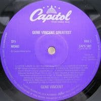 GENE VINCENT Greatest Vinyl Record LP Capitol 1977