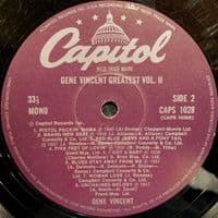 GENE VINCENT Greatest Vol. II Vinyl Record LP Capitol
