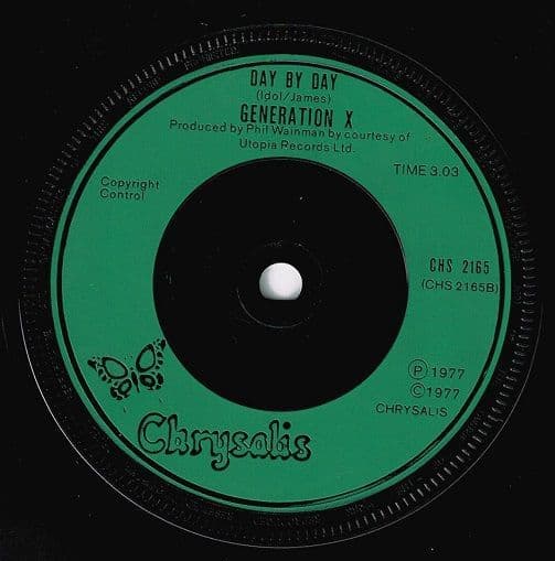 GENERATION X Your Generation Vinyl Record 7 Inch Chrysalis 1977