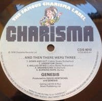 GENESIS ...And Then There Were Three... Vinyl Record LP Charisma