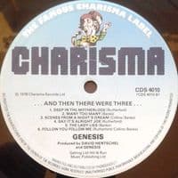 GENESIS ...And Then There Were Three... Vinyl Record LP Charisma