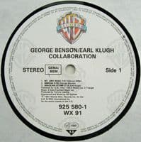 GEORGE BENSON / EARL KLUGH Collaboration Vinyl Record LP Warner Bros. 1987