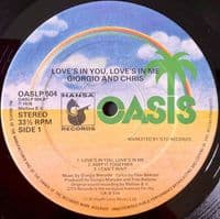 GIORGIO MORODER AND CHRIS BENNETT Love's In You, Love's In Me Vinyl Record LP Oasis 1978