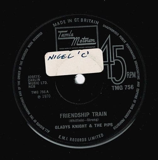 GLADYS KNIGHT & THE PIPS Friendship Train Vinyl Record 7 Inch Tamla Motown 1970