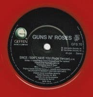 GUNS N' ROSES Since I Don't Have You Vinyl Record 7 Inch Geffen 1994 Orange Vinyl