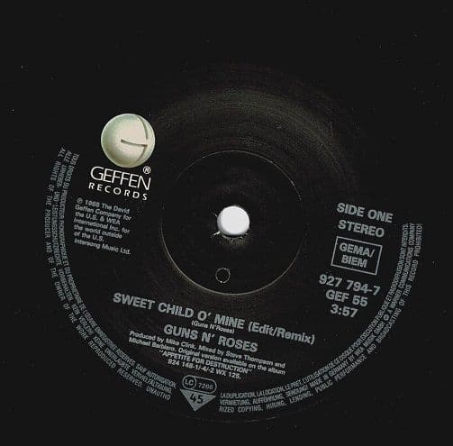 Guns N' Roses /Sweet Child ~【7インチＳ 日本盤】 GUNS N' ROSES ‎/ SWEET CHILD O' MINE [7inch - ]：70'S ROCK