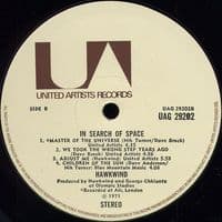 HAWKWIND In Search Of Space Vinyl Record LP United Artists 1971