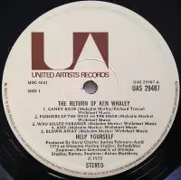 HELP YOURSELF The Return Of Ken Whaley Vinyl Record LP United Artists 1973 Rare UK 1st Press A1U/B1U