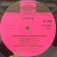 HERB ALPERT'S TIJUANA BRASS Whipped Cream & Other Delights Vinyl Record LP A&M 1965